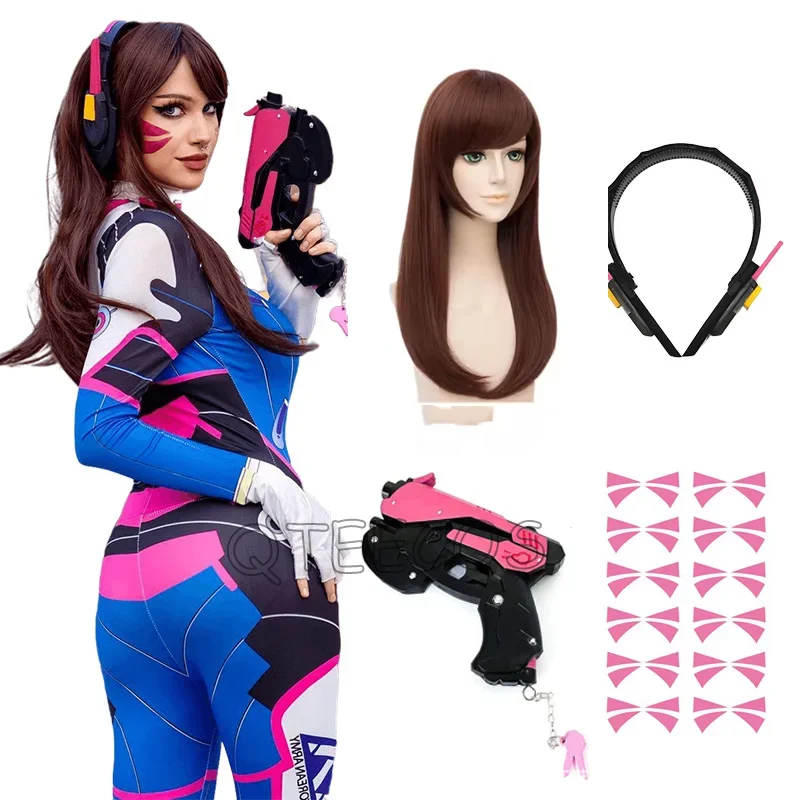 Party Games Youtube - زي تنكري D.Va للنساء، بدلة قطعة