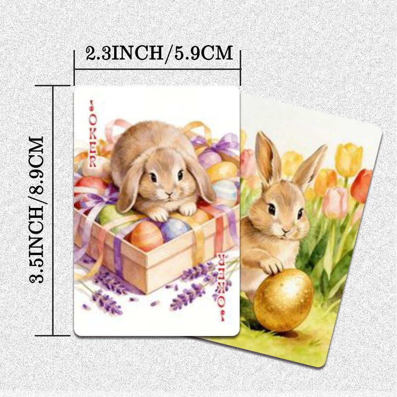 Party Games Bunny - 54 قطعة من أوراق اللعب القياسية