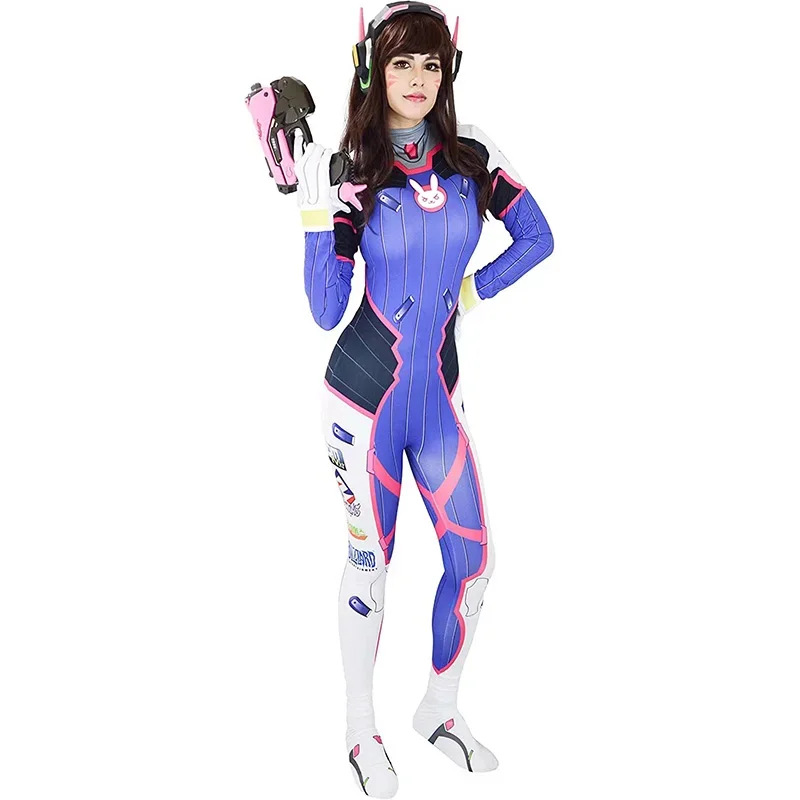 زي تنكري D.Va للنساء، بدلة قطع - مراجعة Party Games Youtube وسعره