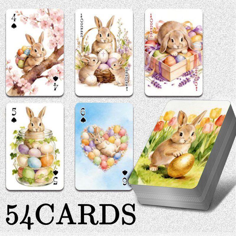 54 قطعة من أوراق اللعب القياسي - مراجعة Party Games Bunny وسعره